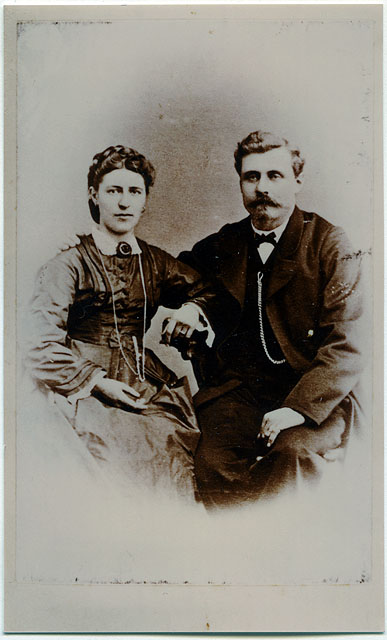 Jules Farron avec sa seconde épouse, Berthe Jabas (1848-1897)