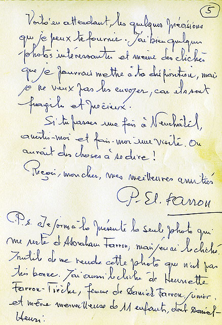 Lettre manuscrite datée du 1er septembre 1983 [Partie 5]