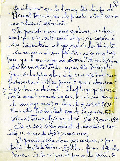 Lettre manuscrite datée du 9 octobre 1983 [Partie 2]