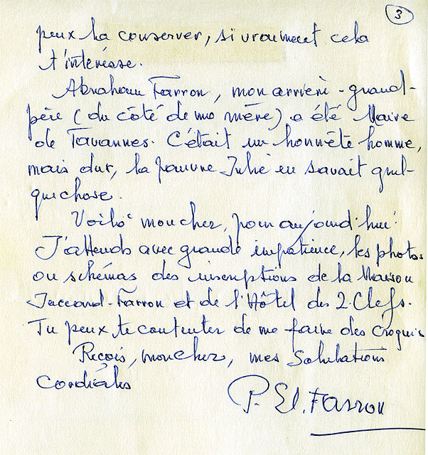 Lettre manuscrite datée du 9 octobre 1983 [Partie 3]