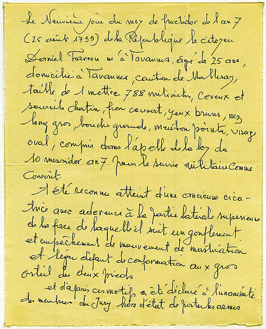 Transcription manuscrite réalisée par Paul-Emmanuel Farron [Partie 1]
