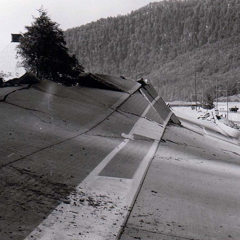 Éboulement à Reuchenette en 1967